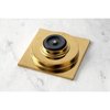 Kingston Brass BSF6360BB Watercourse Floral 4" Square Grid Shower Drain, Brushed Brass BSF6360BB